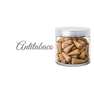 Incienso en Cono Antitabaco Euroscents Tarro 100 uni 