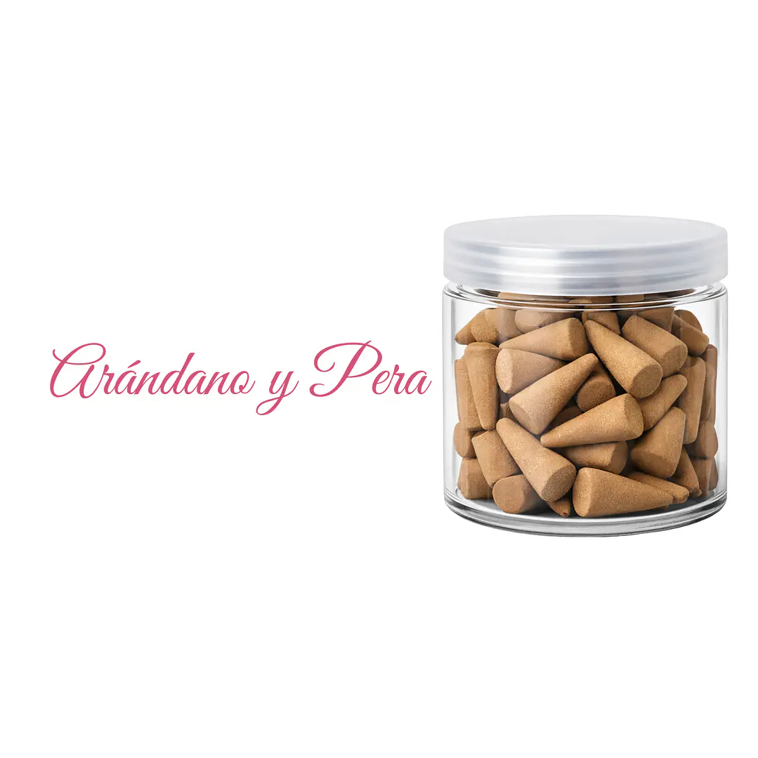 Incienso en Cono Arándano y Pera Euroscents Tarro 100 uni  1