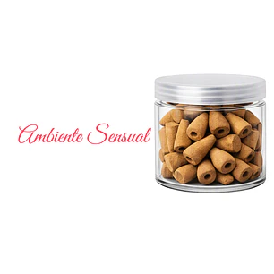 Incienso en Cono de Reflujo Ambiente Sensual Euroscents Tarro 100 uni