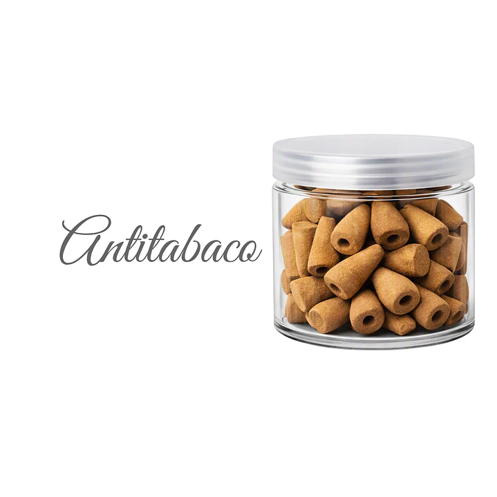 Incienso en Cono de Reflujo Antitabaco Euroscents Tarro 100 uni 1
