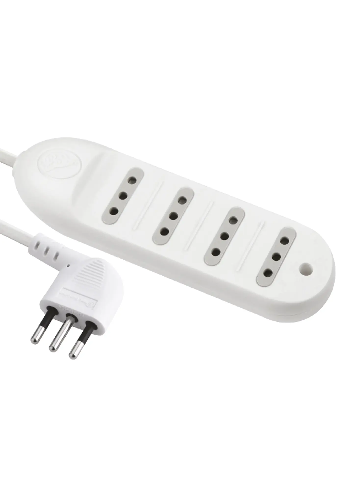 Alargador multiple 4 tomas, 1.5 mts Blanco 1