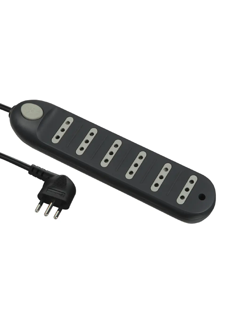 Alargador multiple 6 tomas, 5 metros, c/switch gris 1
