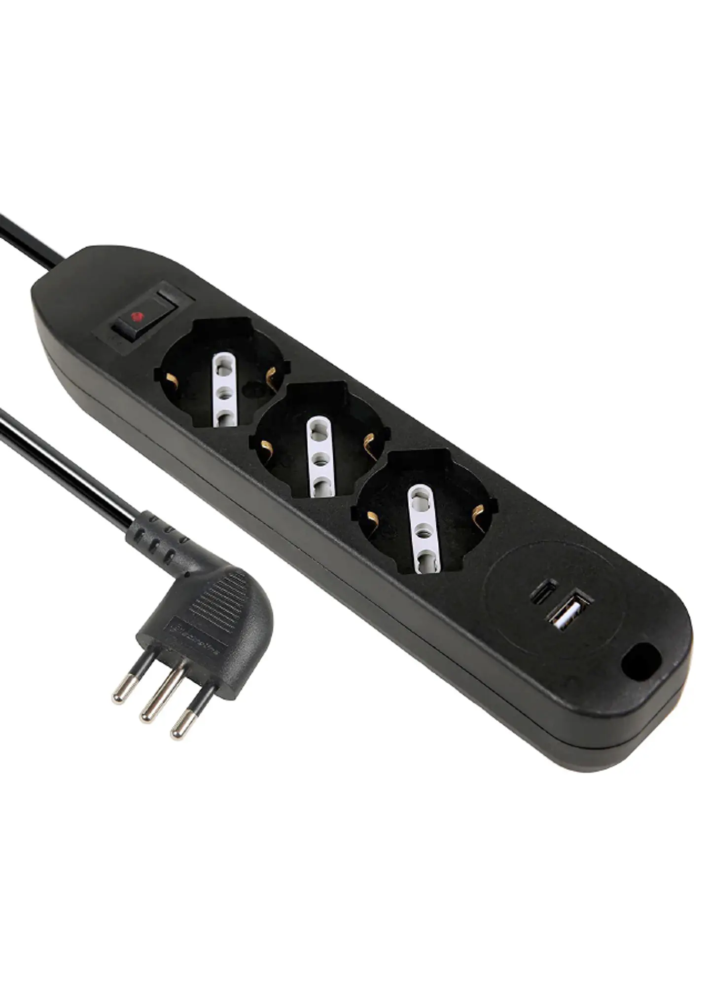 Electraline Zapatilla 4 pos. con USBA+USBC gris 1