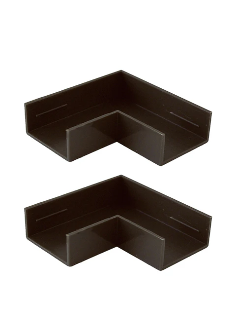Pack 2 unidades Curva pla 90° 40 x 16 color madera