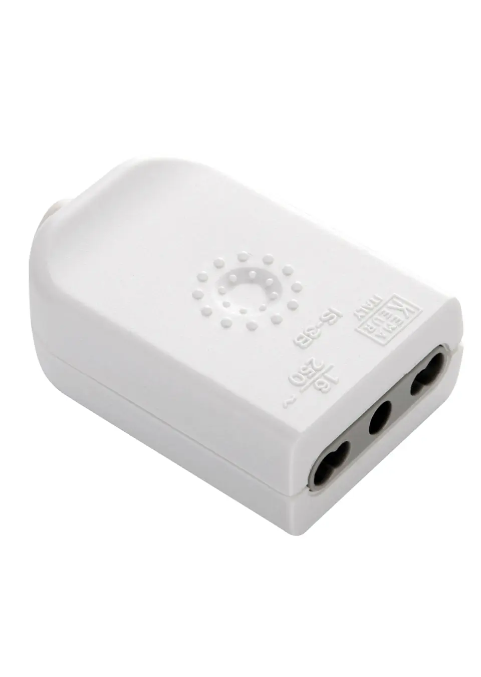 Enchufe hembra volante 10A/16A 2P+T blanco 1