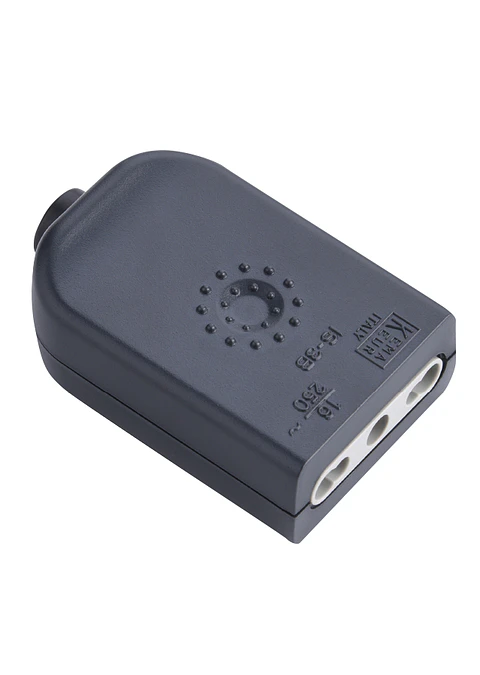 Enchufe hembra volante 10A/16A 2P+T negro