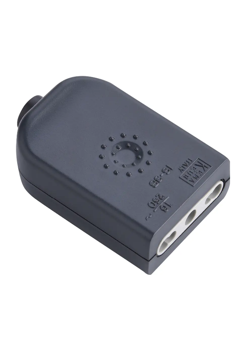 Enchufe hembra volante 10A/16A 2P+T negro 1