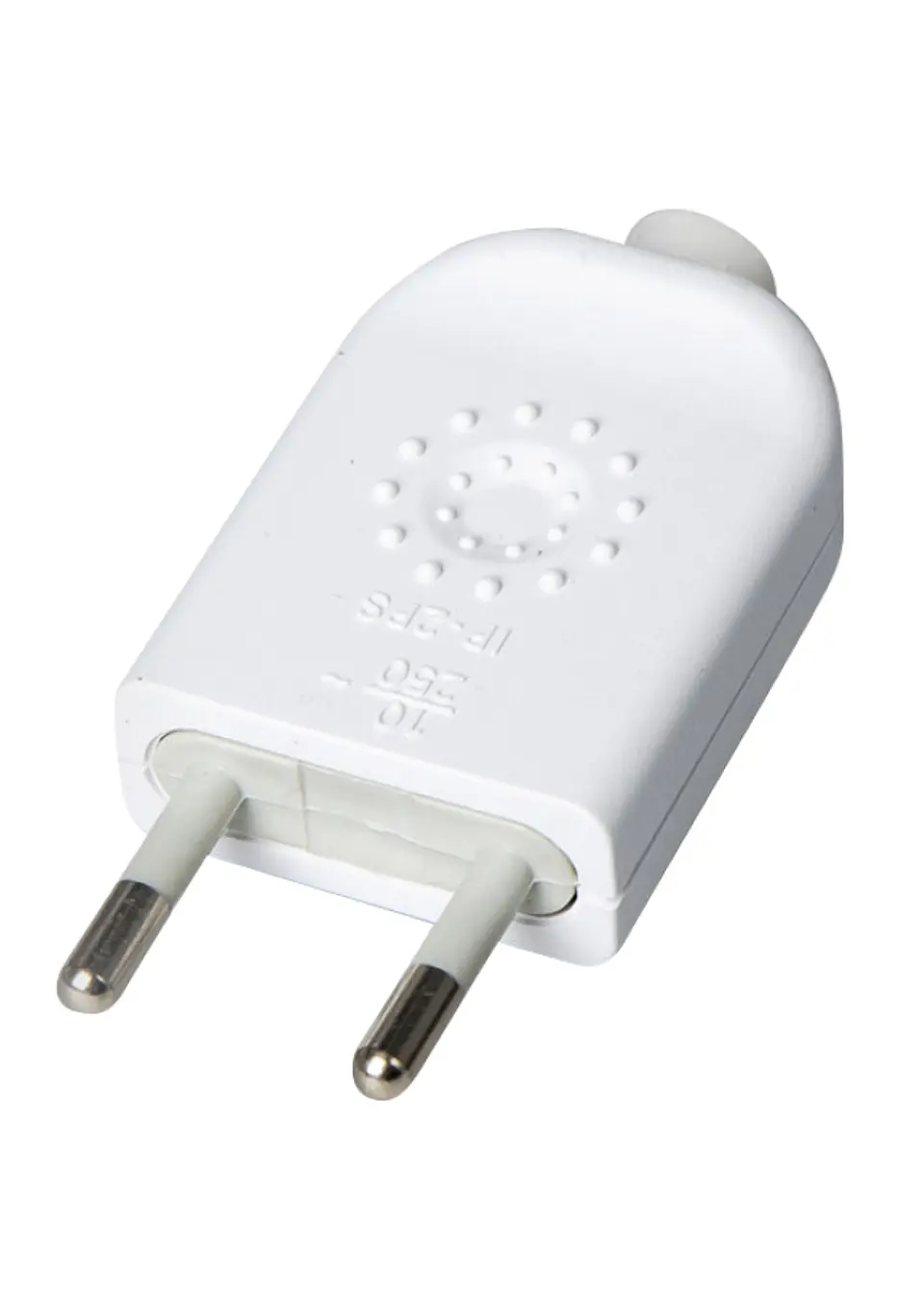 Enchufe Macho volante 2P blanco 1