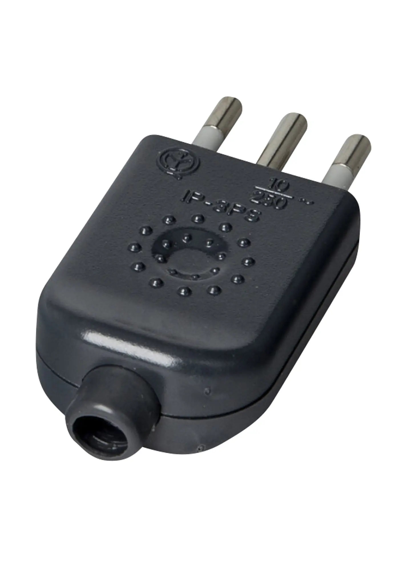Enchufe Macho volante 2P+T gris 1