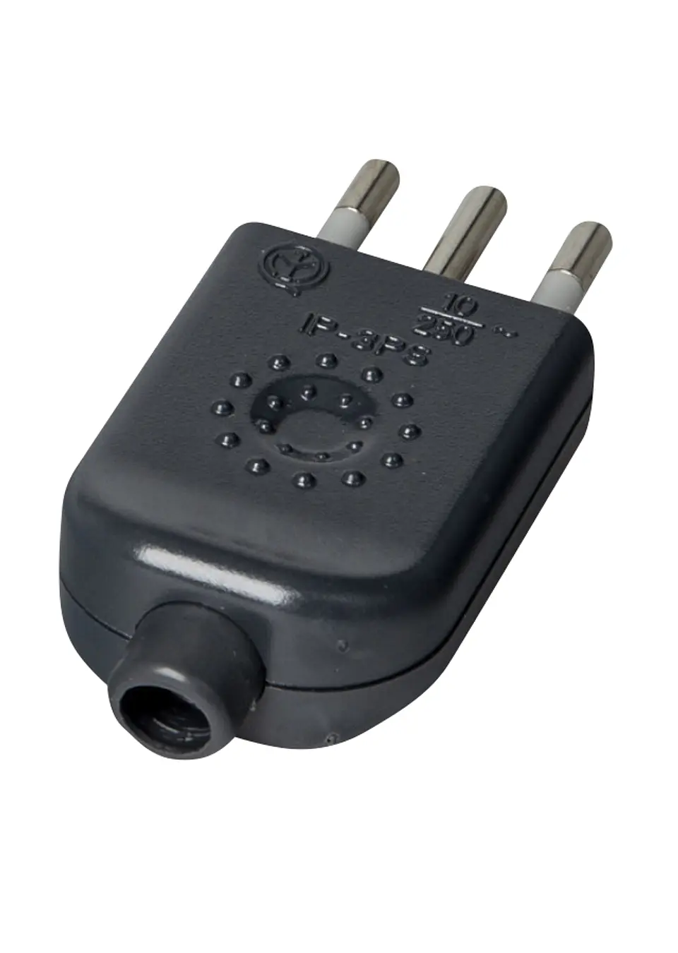 Enchufe Macho volante 2P+T gris 1