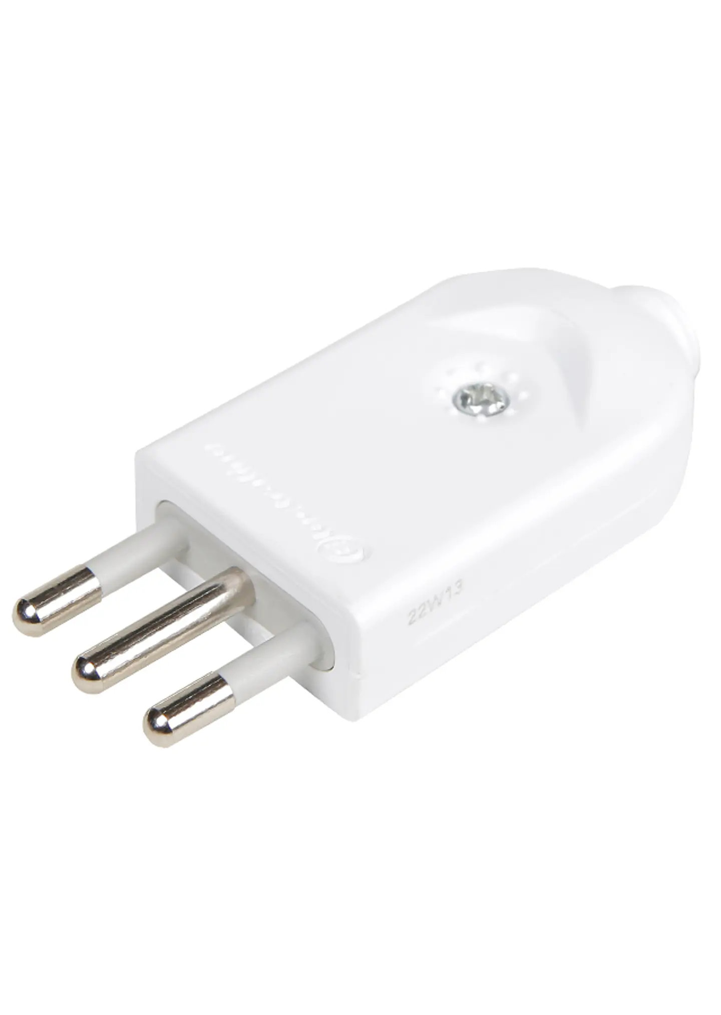 Enchufe Macho volante Convertible 2P+T blanco 1