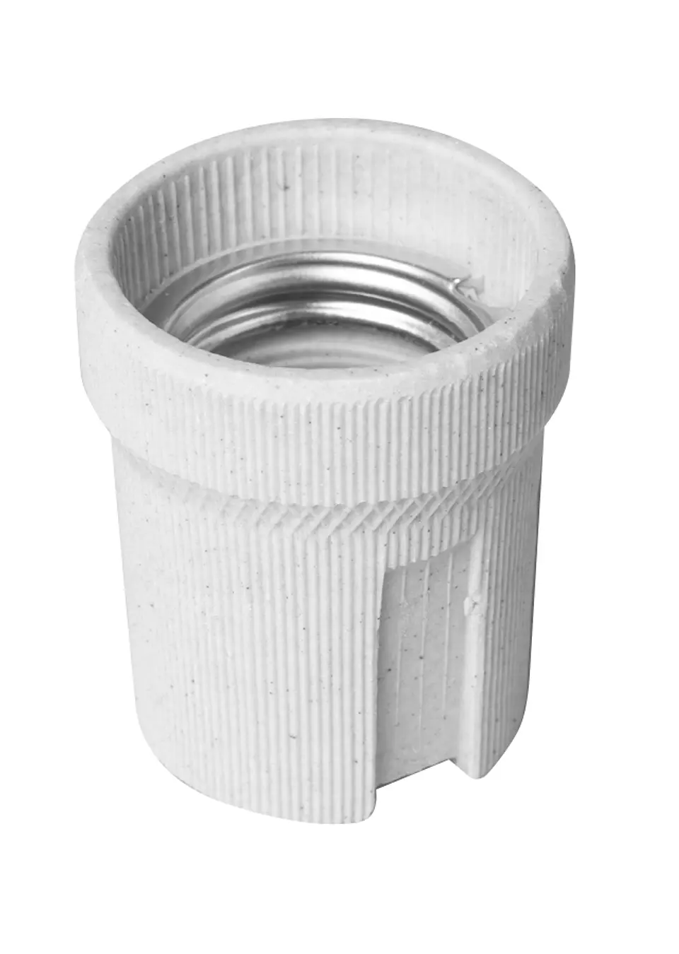 Portalampara Cerámico bornera blanco 1