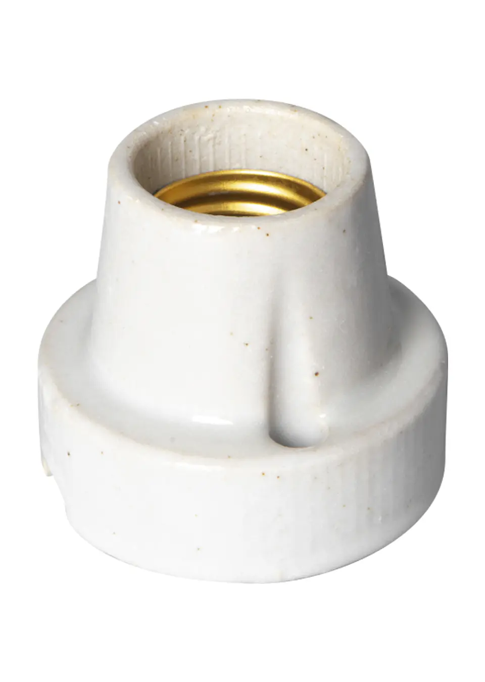 Portalampara Cerámico base recta blanco 1
