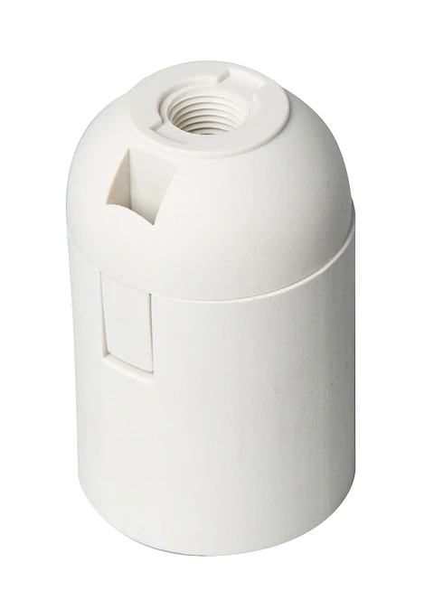 Portalampara plastico bornera blanco
