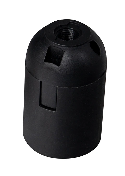 Portalampara plastico bornera negro