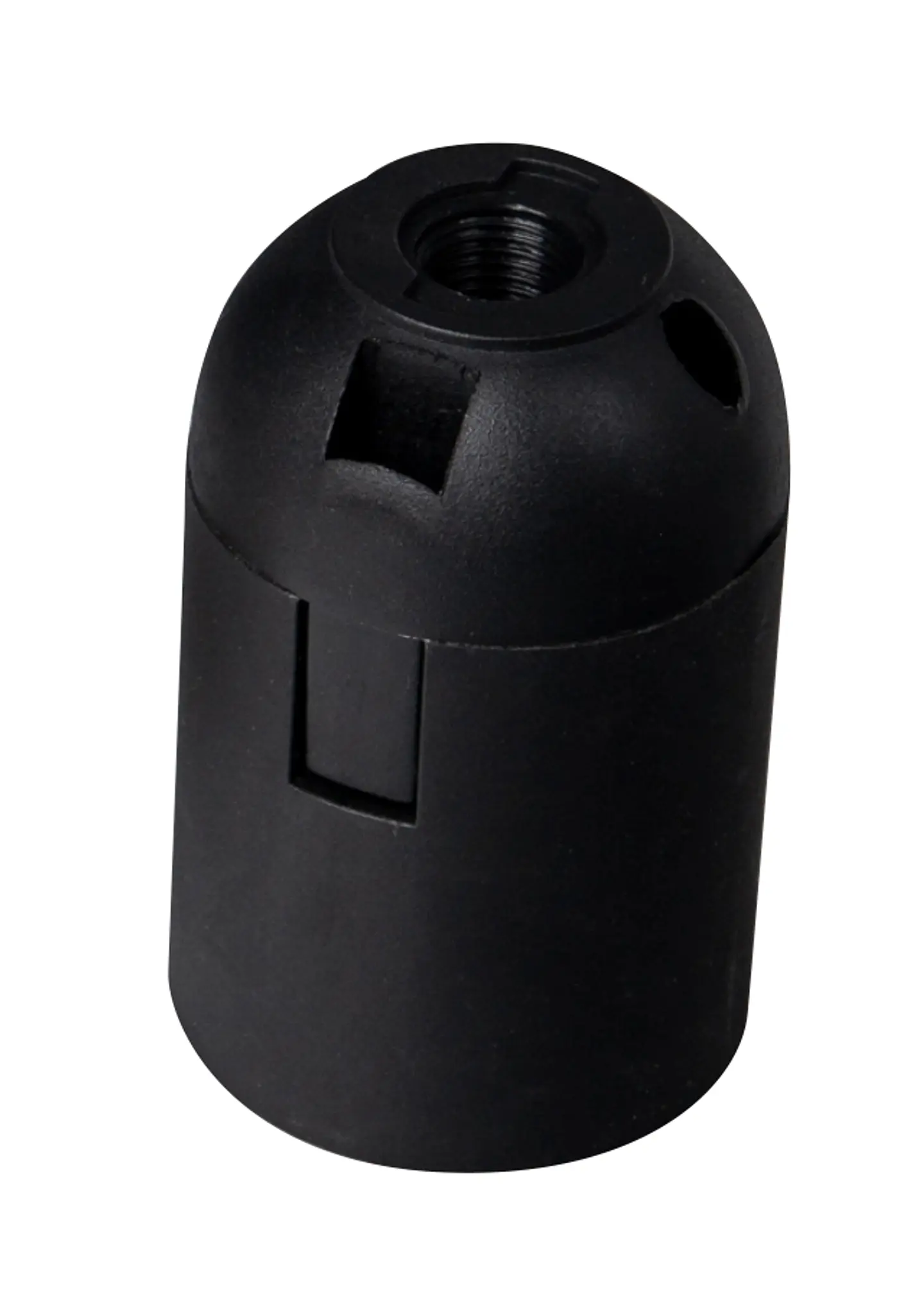 Portalampara plastico bornera negro 1
