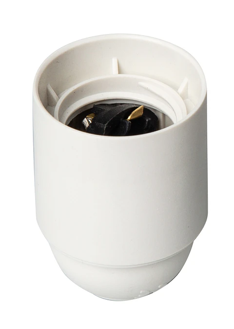 Portalampara plastico presion blanco
