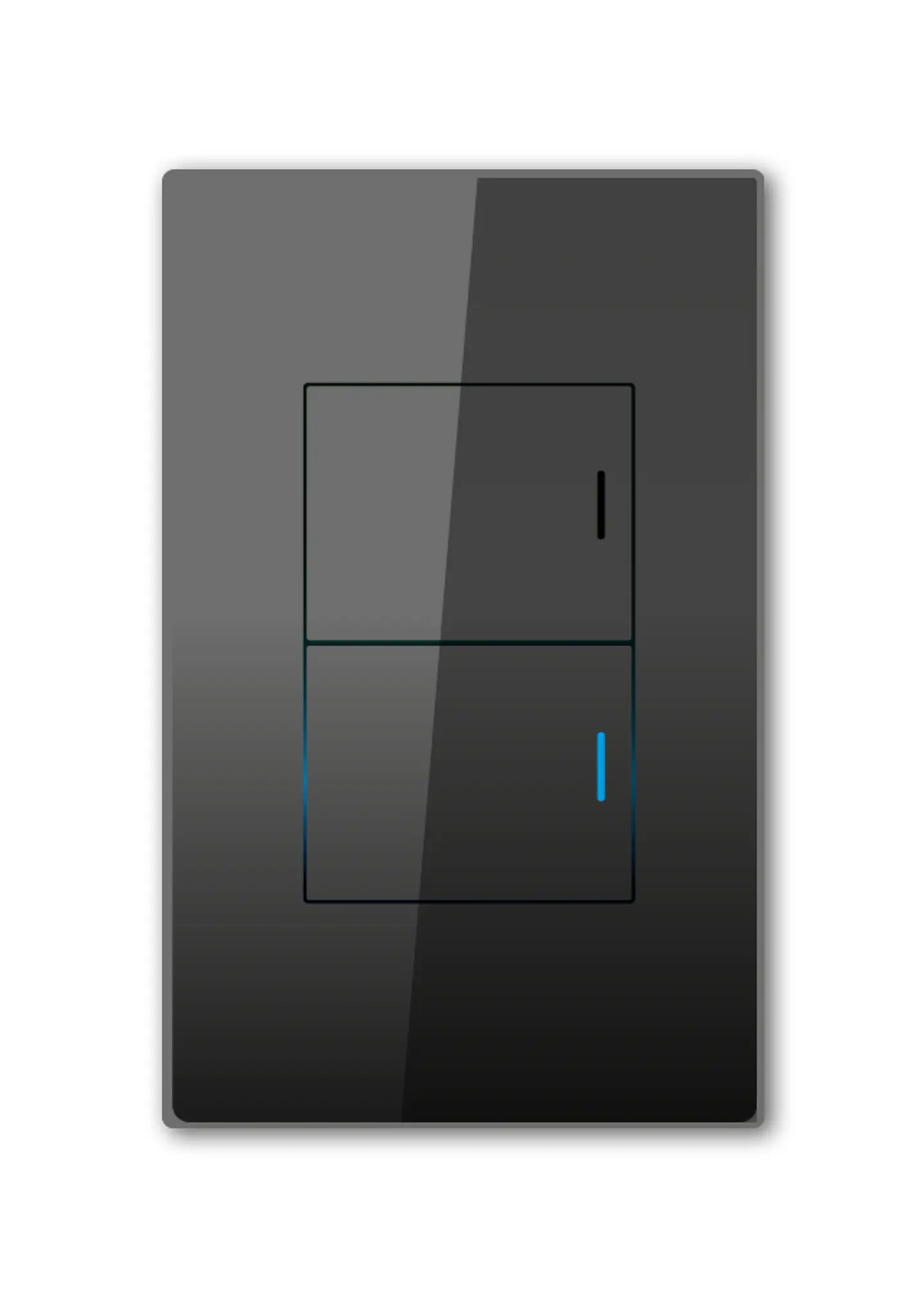 Interruptor doble smart negro 1