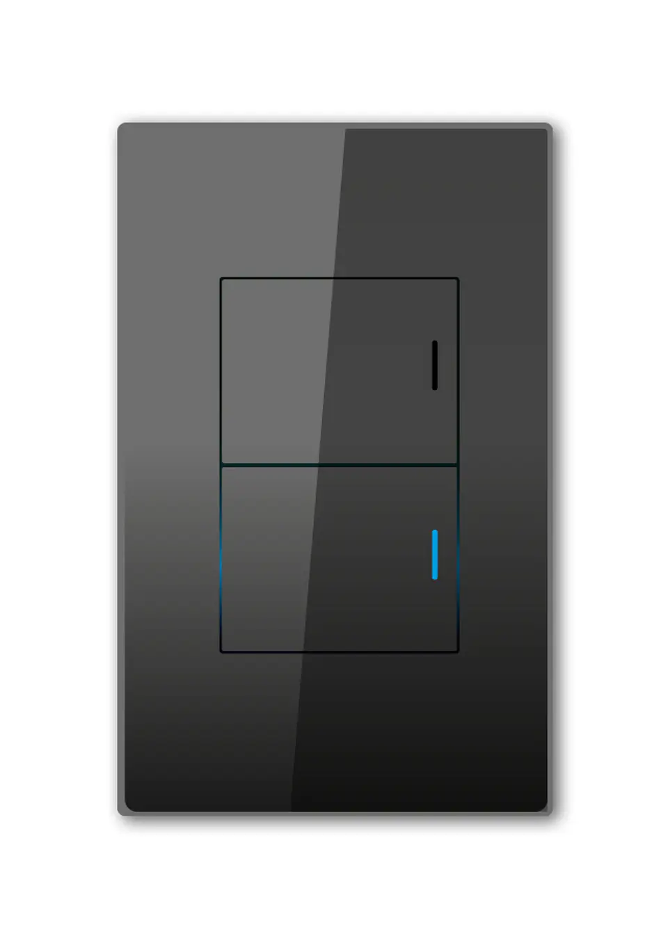Interruptor doble smart negro 1