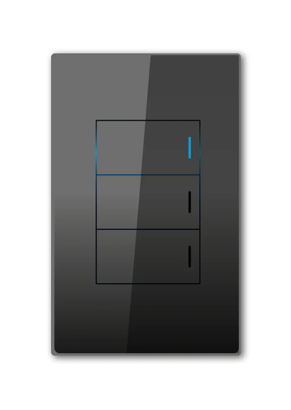 Interruptor triple smart negro 1