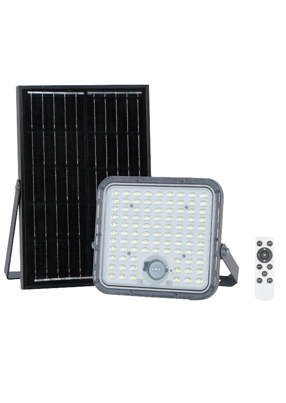 Proyector solar ext. 100W/1100lm, luz dia, c/sensor y remoto 1