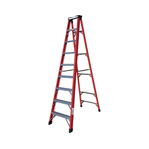 Escalera Tijera Fibra de Vidrio 9 Peldaños - Alto 2.7 m