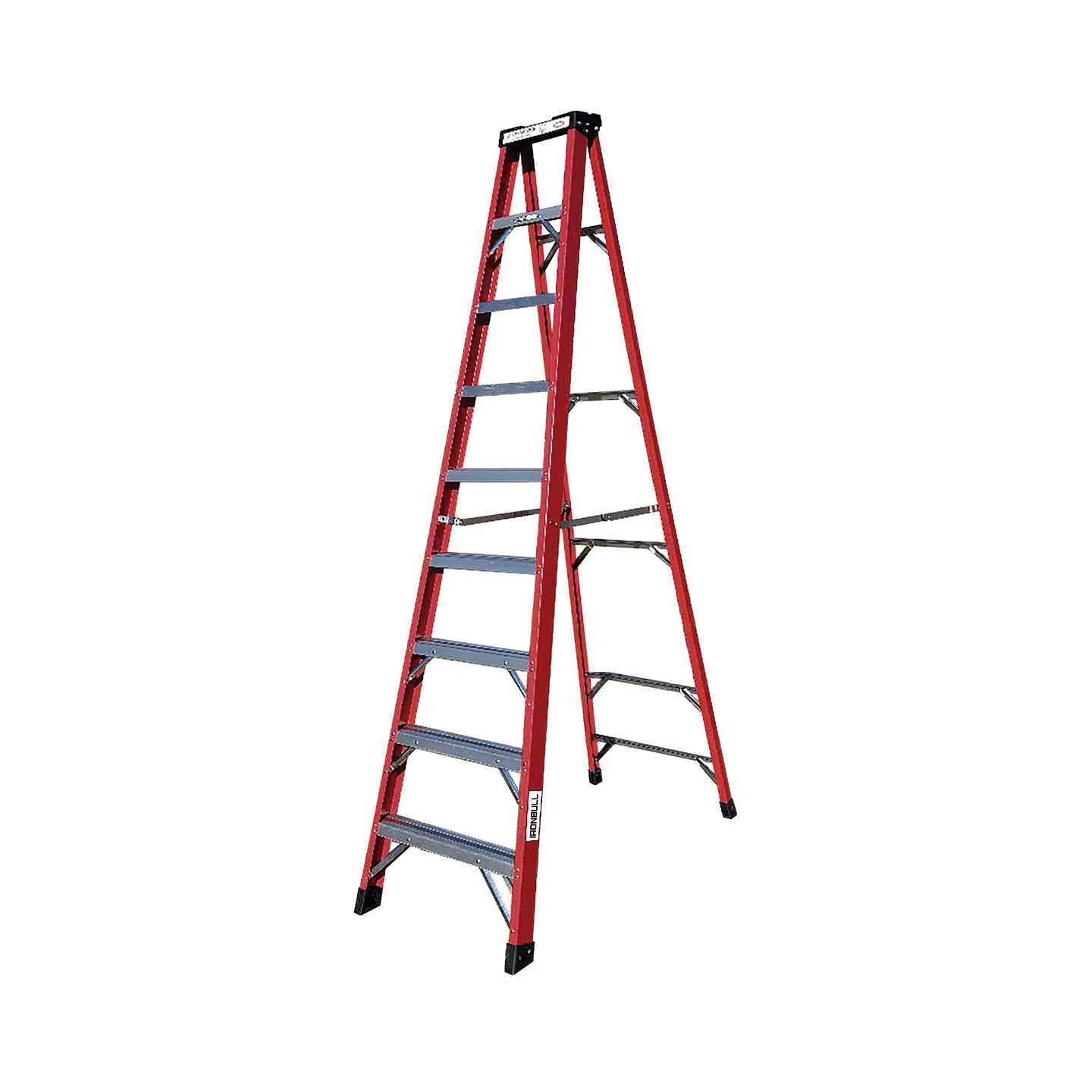 Escalera Tijera Fibra de Vidrio 9 Peldaños - Alto 2.7 m 1