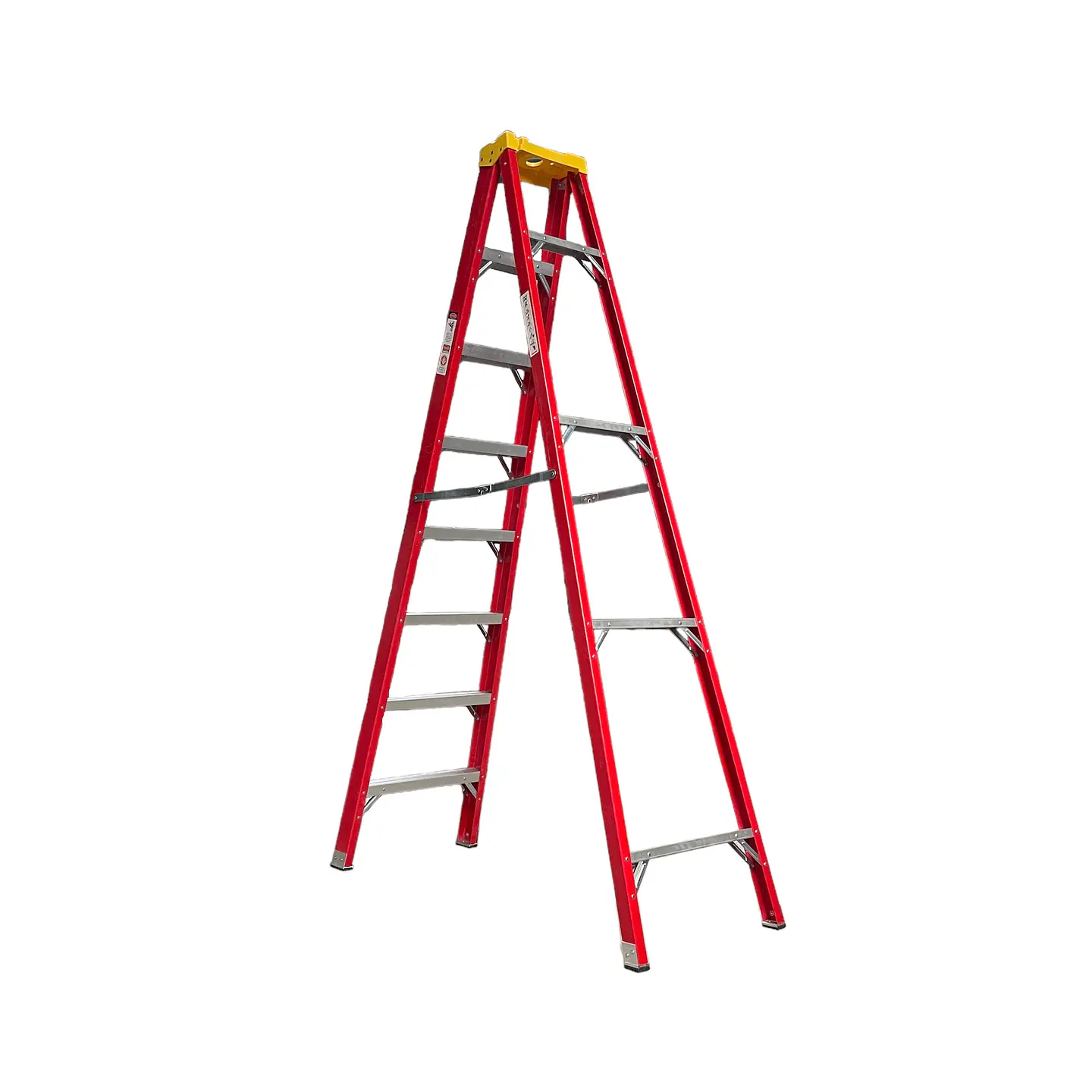 Escalera Tijera Fibra de Vidrio 8 Peldaños - Alto 2.4 m 2
