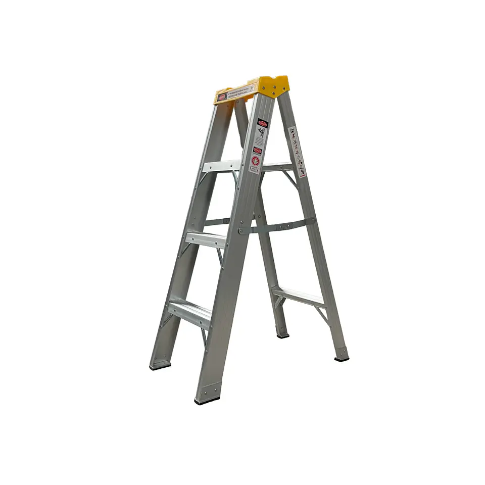 Escalera Tijera Aluminio 4 Peldaños - Alto 1.2 m 1