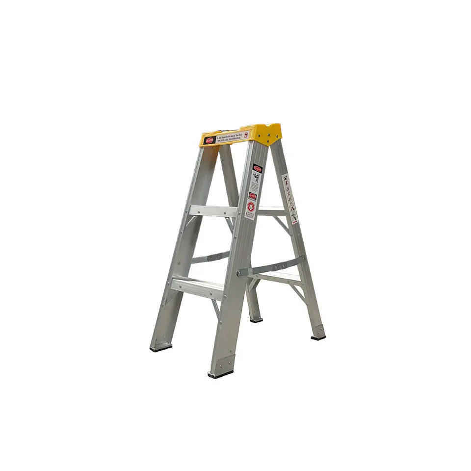 Escalera Tijera Aluminio 3 Peldaños - Alto 0.9 m 1