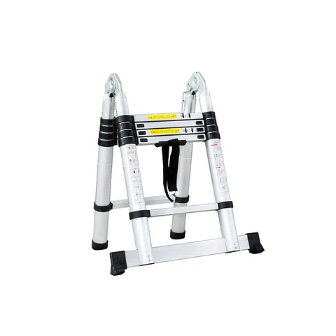 Escalera Telescópica Aluminio Plegable Multiuso 10 peldaños - 3.2m (1.6 + 1.6)
