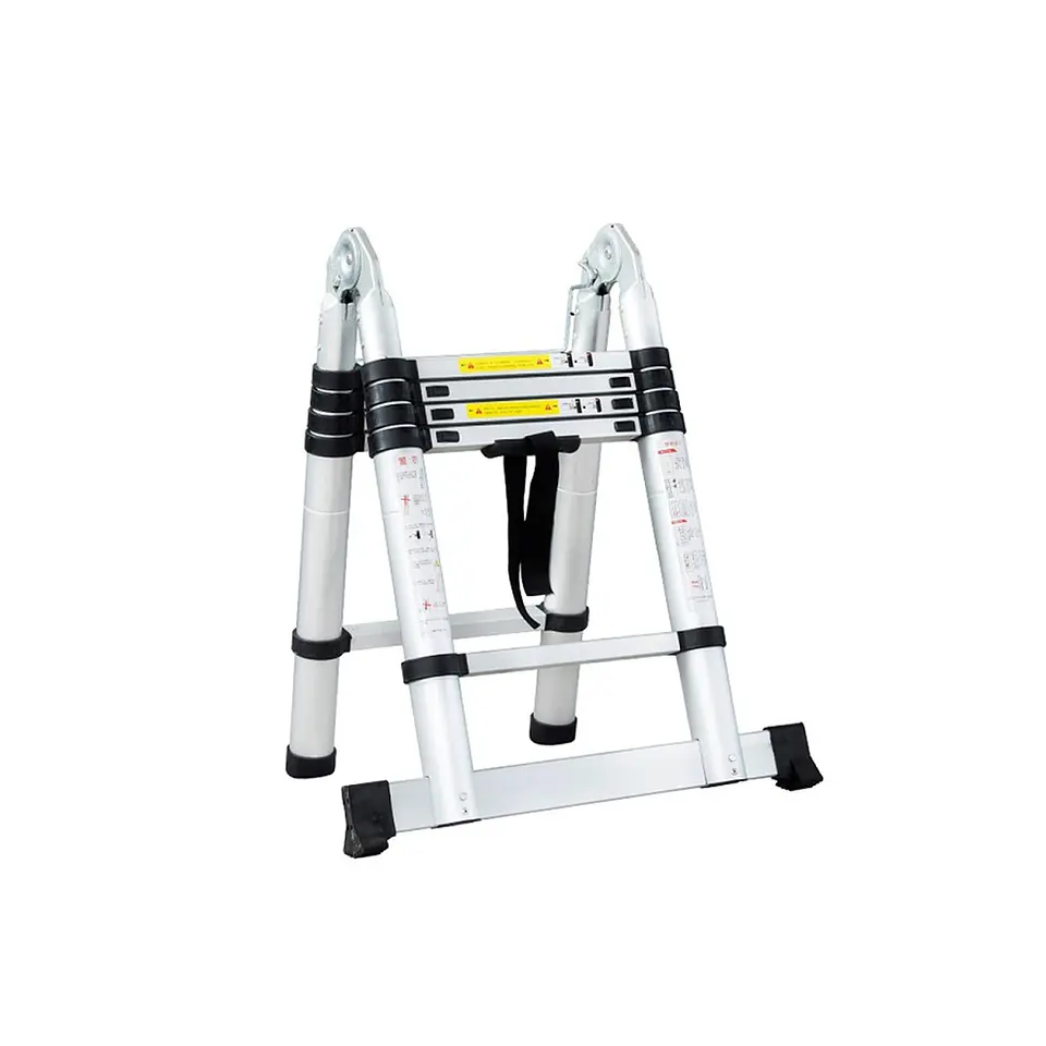 Escalera Telescópica Aluminio Plegable Multiuso 10 peldaños - 3.2m (1.6 + 1.6) 1