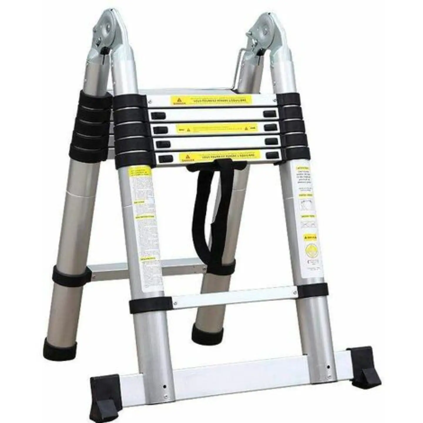 Escalera Telescópica Aluminio Plegable Multiuso 12 peldaños - 3.8m (1.9 + 1.9) 1