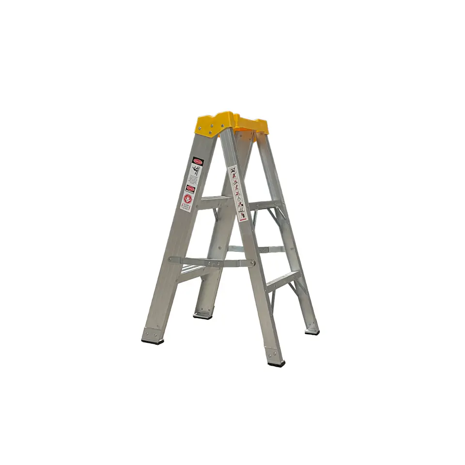 Escalera Tijera Aluminio 3 Peldaños - Alto 0.9 m 2
