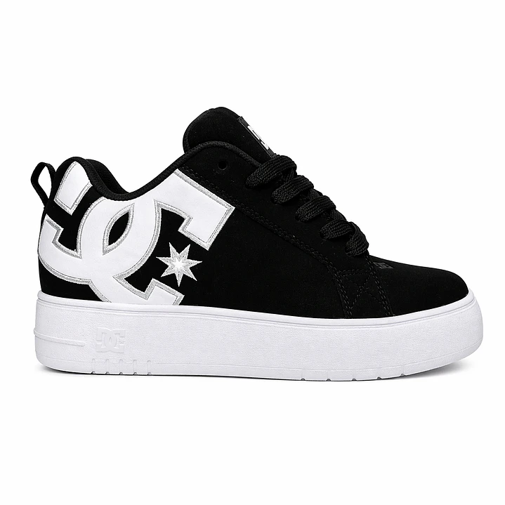 Zapatillas DC Court Graffik Plataforma Black White 1