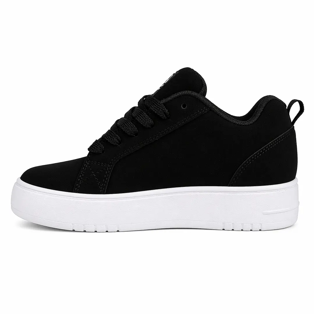 Zapatillas DC Court Graffik Plataforma Black White 3