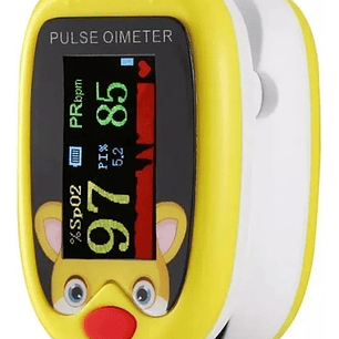 Oxímetro De Dedo Oximeter Recargable Usb C Para Niños Y Adultos Led Amarillo