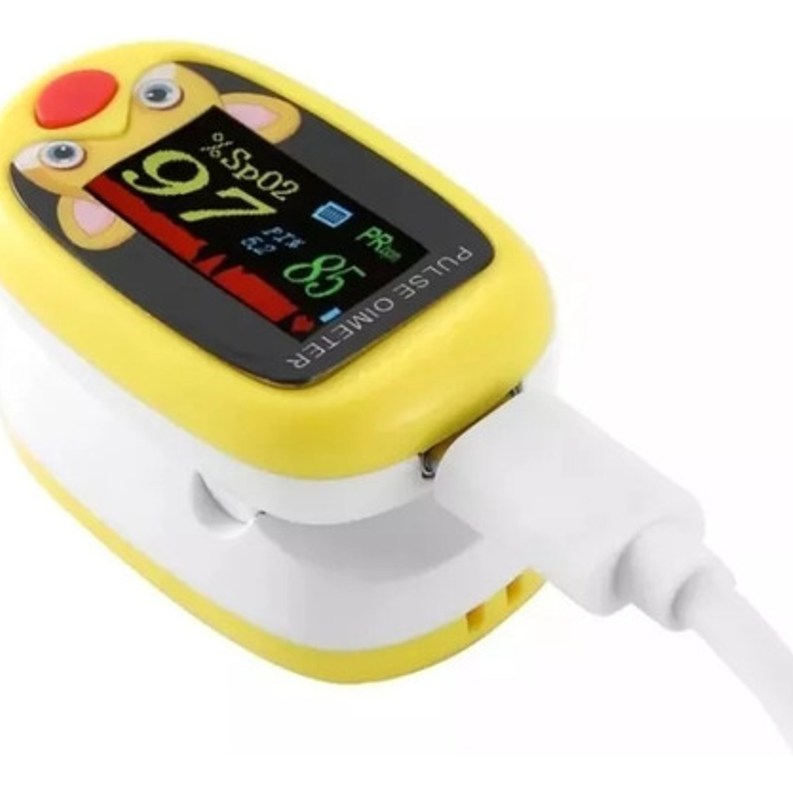 Oxímetro De Dedo Oximeter Recargable Usb C Para Niños Y Adultos Led Amarillo 7