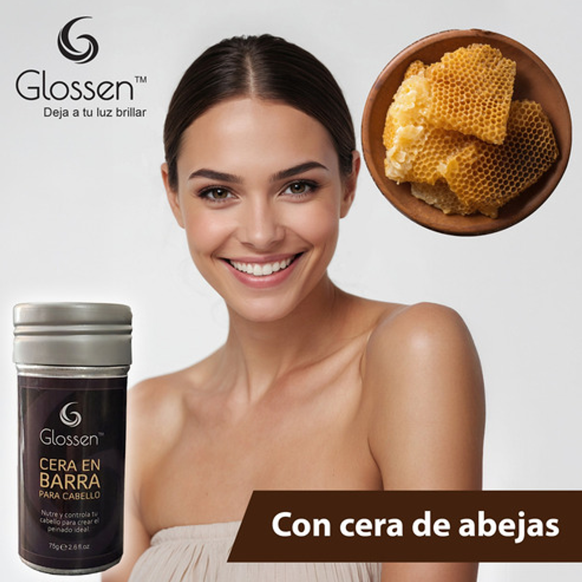Fijador Para El Pelo Glossen, Cera En Barra Peinado Cabello 4