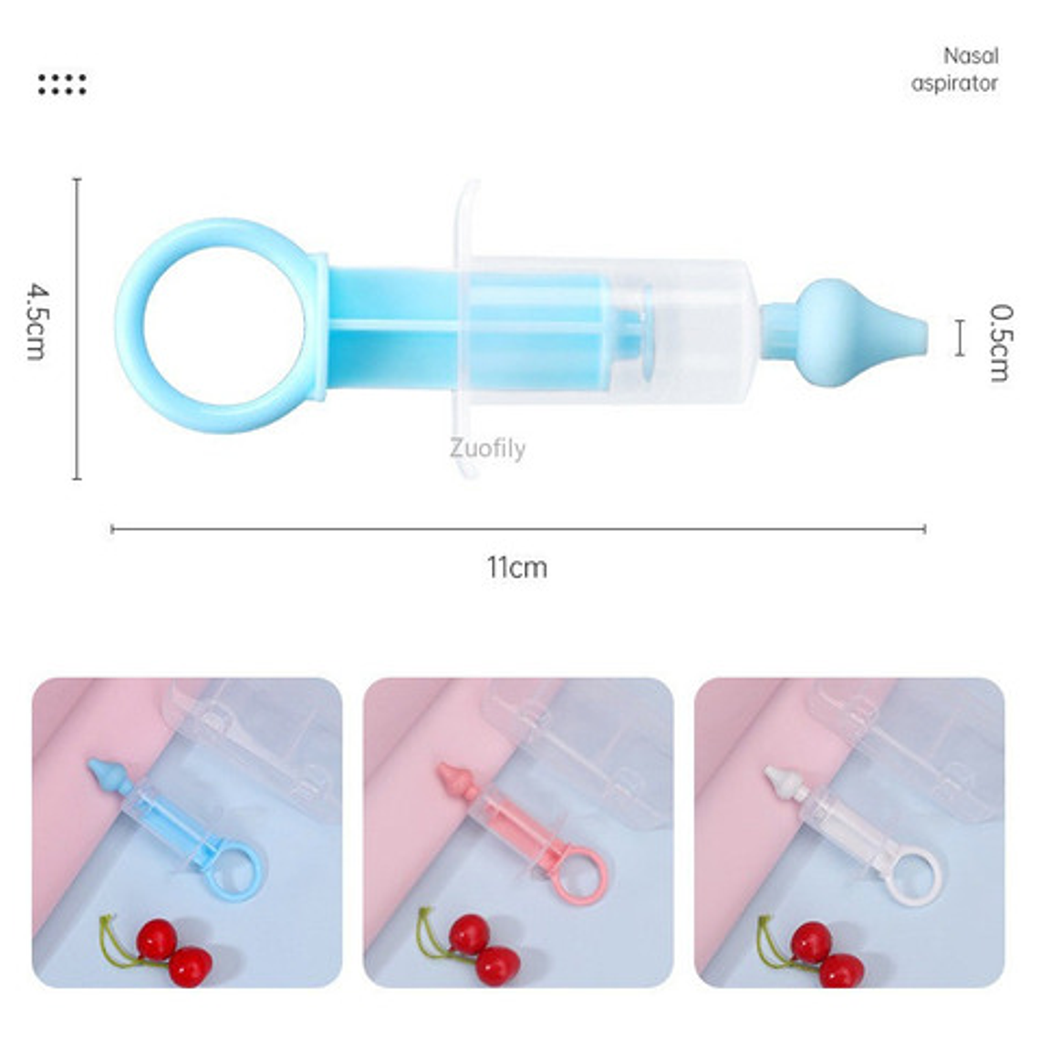Limpiador Nasal Jeringa De Mocos Lavado Aspirador Pro Bebés 9