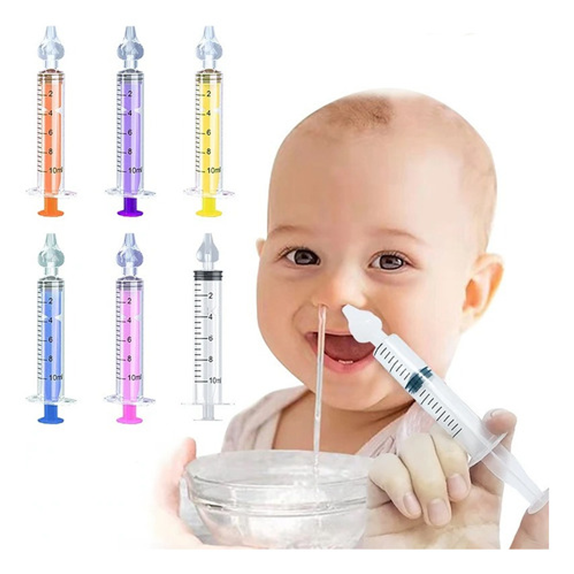 Limpiador Nasal Jeringa Para Mocos Lavado Aspirador Bebés 2
