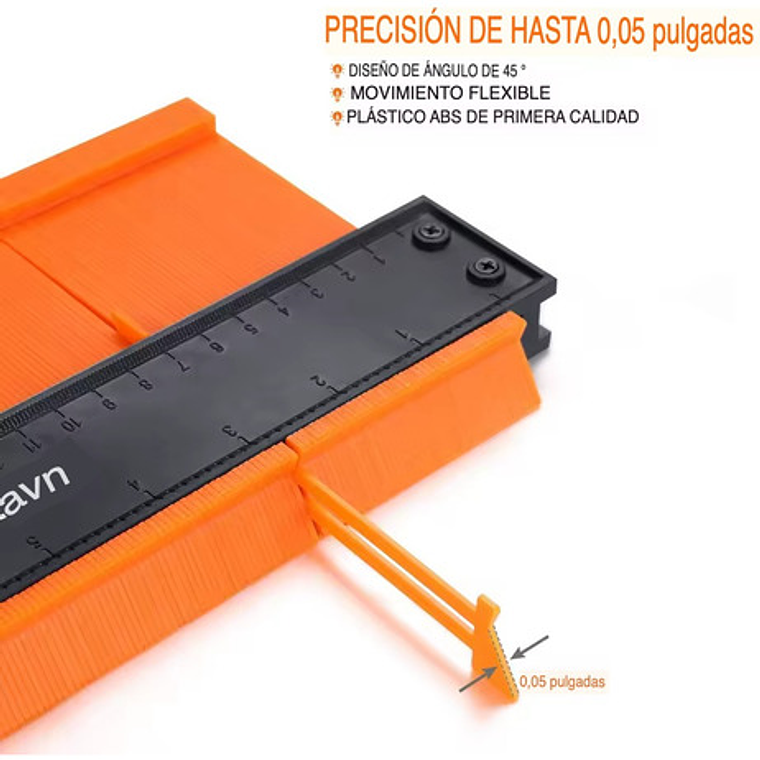 Regla Medidor 10'' Duplicador Contorno Irregular Bloque 3