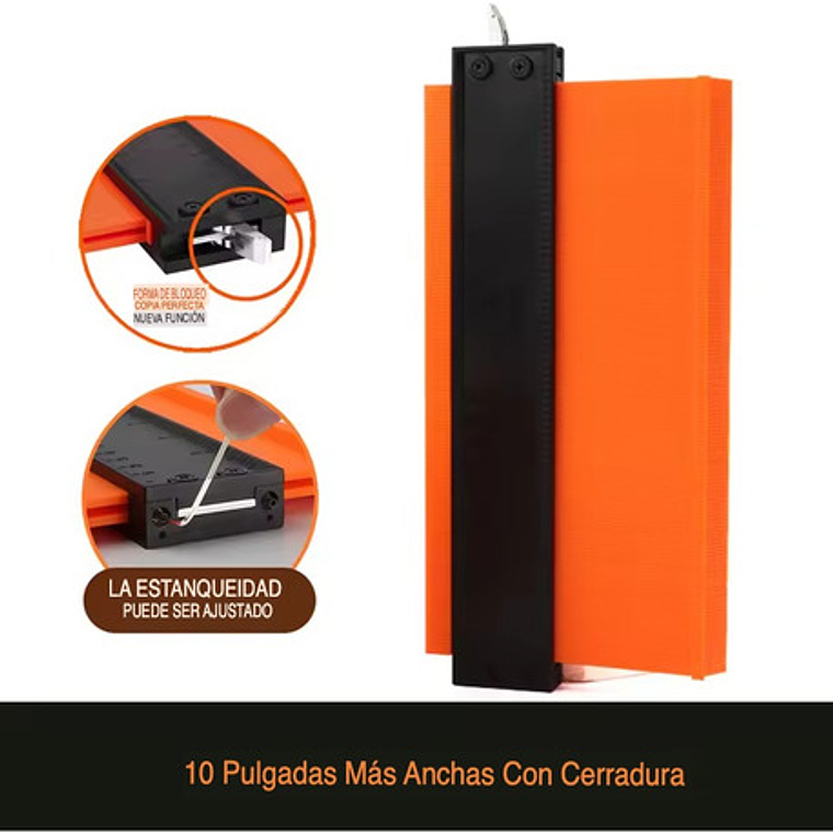 Regla Medidor 10'' Duplicador Contorno Irregular Bloque 6