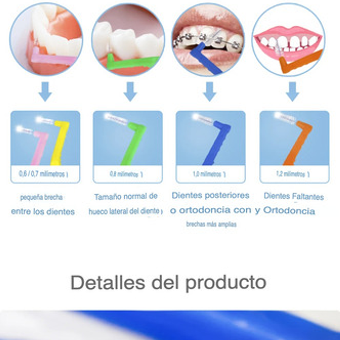 Cepillos Interdentales 0,6 A 0,8mm Flexible Pack 20 Uds. 6