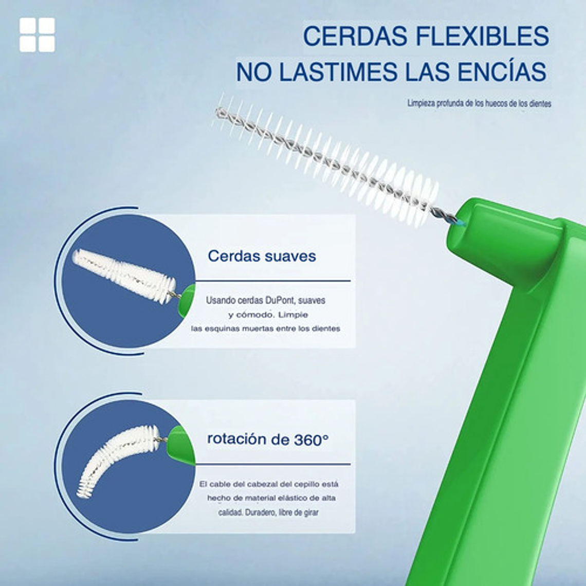 Cepillos Interdentales 0,6 A 0,8mm Flexible Pack 20 Uds. 14