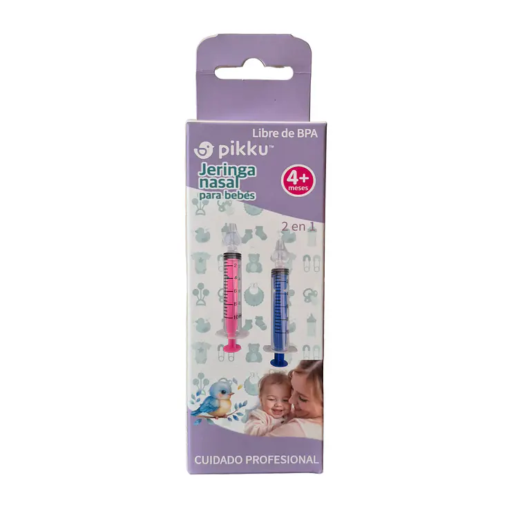Pack X2 Limpiador Nasal Jeringa para Mocos Lavado bebés y niños marca Pikku 1