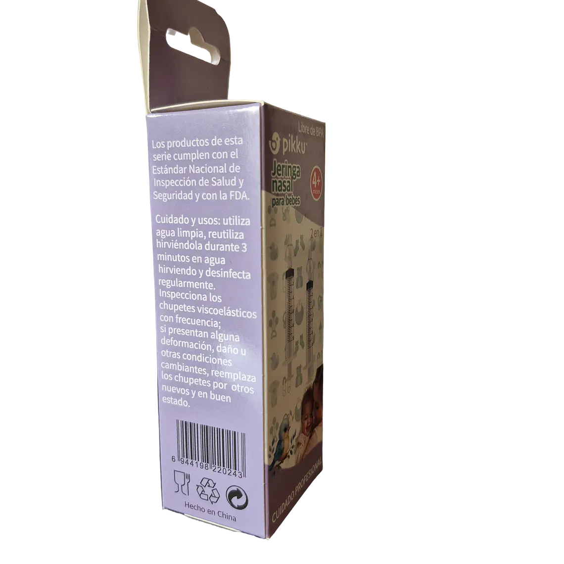 Pack X2 Limpiador Nasal Jeringa para Mocos Lavado bebés y niños marca Pikku 4