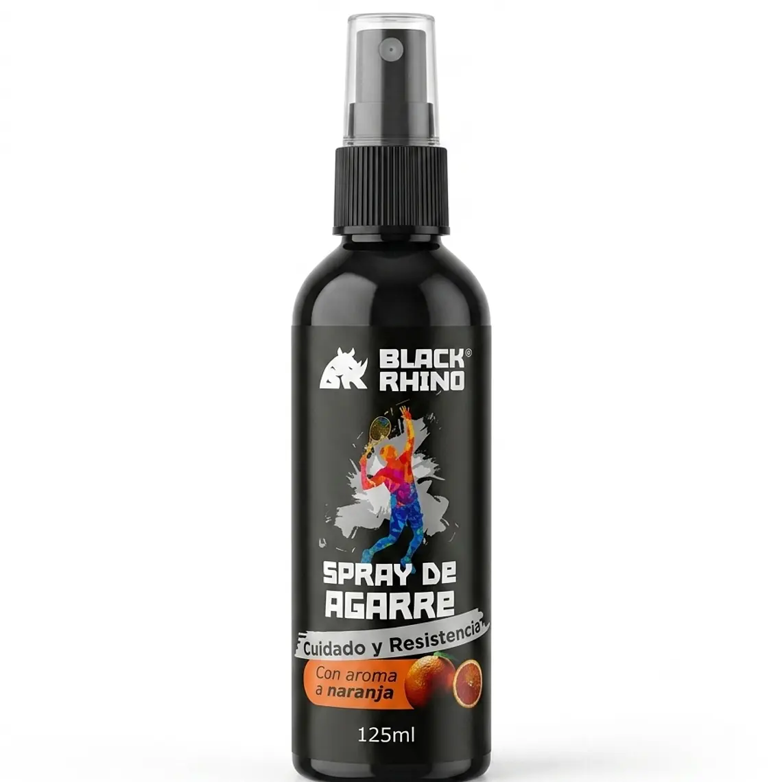 Resina Liquida Spray de agarre Super Adherente Deportiva, Grip Aroma naranja 125ml Black Rhino 1