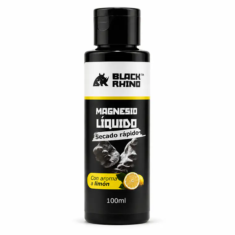 Magnesio Liquido Deportivo Antideslizante Black Rhino 100ml Secado ultra rápido, alto redimiento, aroma limón 1