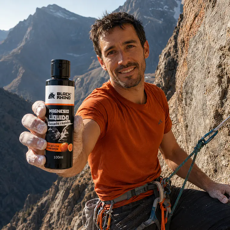 Magnesio Liquido Deportivo Antideslizante Black Rhino 100ml Secado ultra rápido, alto redimiento, aroma limón 15